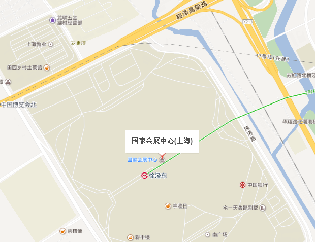 Chinaplas2018上海国际橡塑展展会地点地图
